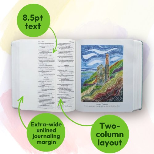 NIV Journalling Bible Illustrated by Hannah Dunnett, Hardback, Wide Margin, Anglicised