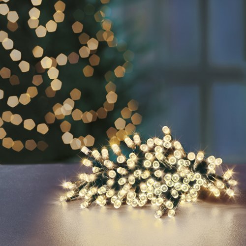 200 LED Battery Operated Warm White Supabrights Multiaction Timelights with Timer