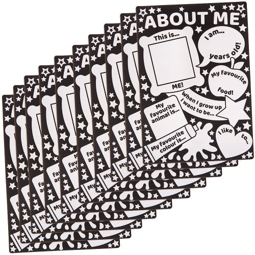 All About Me Fuzzy Art Posters (Pack of 10)
