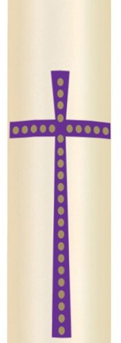 Candle Sticker - Purple Cross (Without Year)