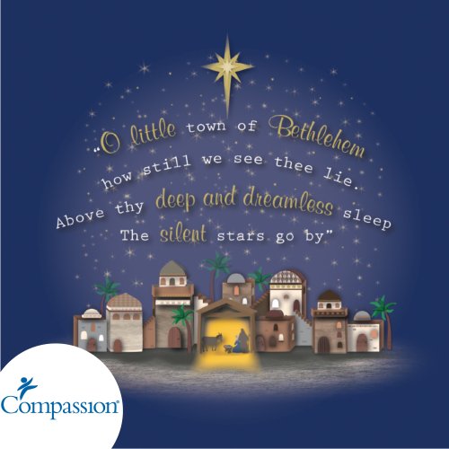 O Little Town (Pack of 10) Charity Christmas Cards (Compassion)