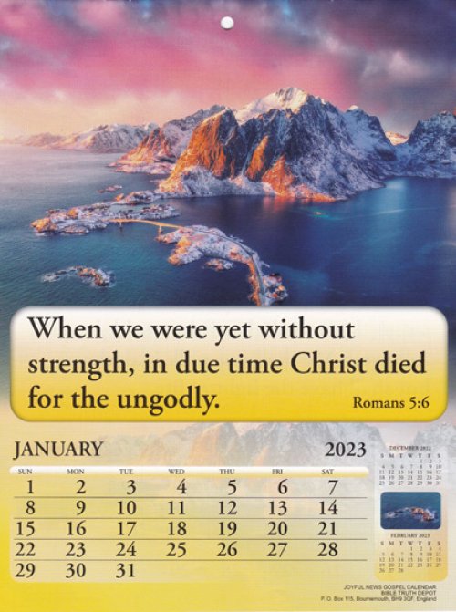 Joyful News 2024 Scripture Calendar Pack of 10
