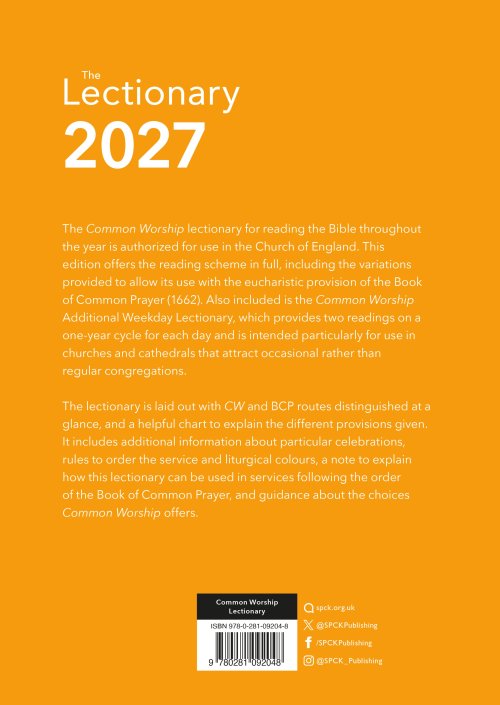 Common Worship Lectionary 2027