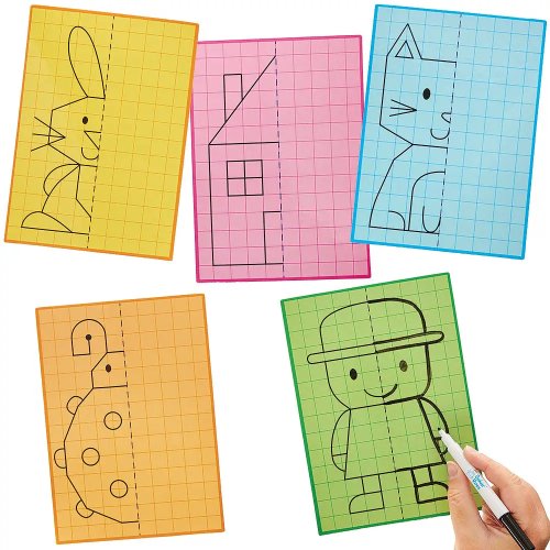 Lattice Symmetry Wipe Clean Drawing Boards (Pack of 10)