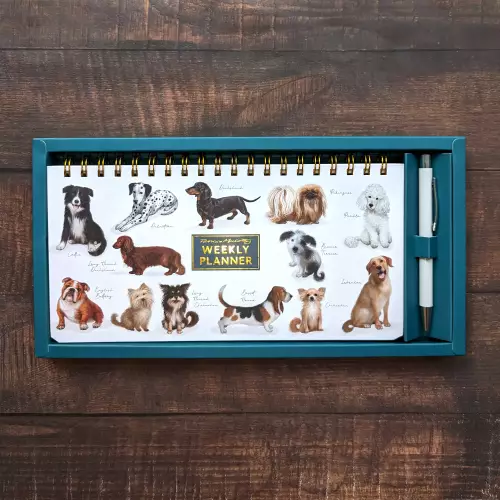 Landscape Weekly Planner And Pen Set - Patricia Maccarthy Dogs