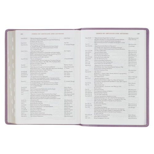 NLT Plum Floral Faux Leather Spiritual Growth Bible
