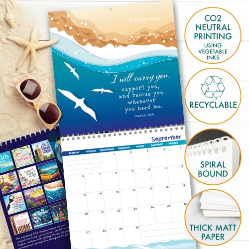 Just Cards 2027 Christian Wall Calendar