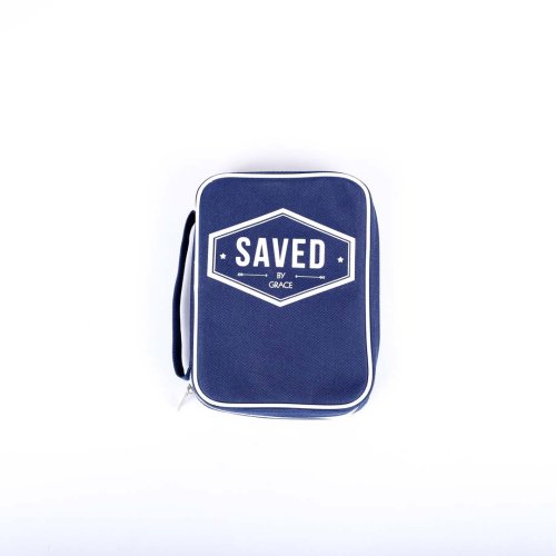 Saved By Grace Canvas Bible Cover - Medium