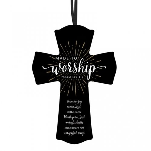 Made To Worship - Wooden Hanging Cross