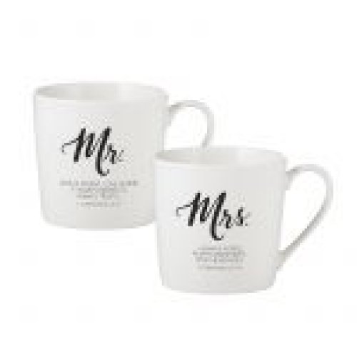 Mr & Mrs Cafe Mug Set