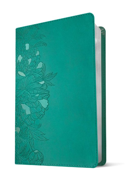 NLT Super Giant Print Bible, Filament-Enabled Edition (Leatherlike, Peony Rich Teal, Red Letter)