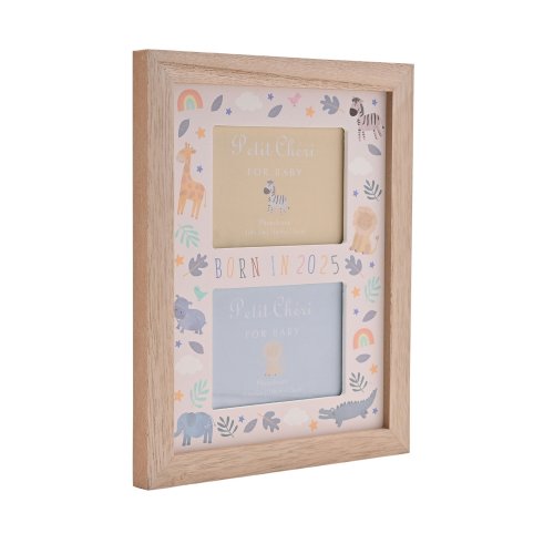 Petit Cheri Animal Double Frame - Born In 2025
