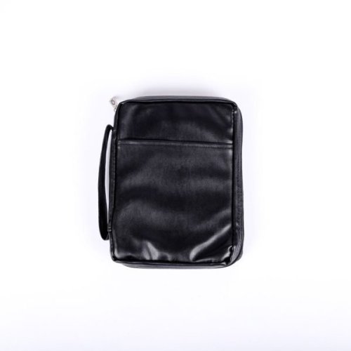 Bible Cover Black Imitation Leather Large
