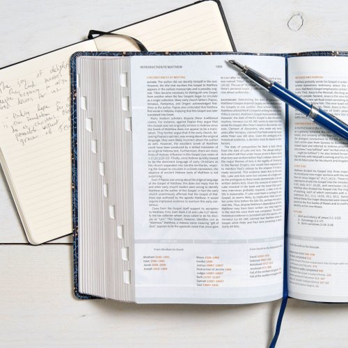 CSB Study Bible, Navy LeatherTouch, Indexed