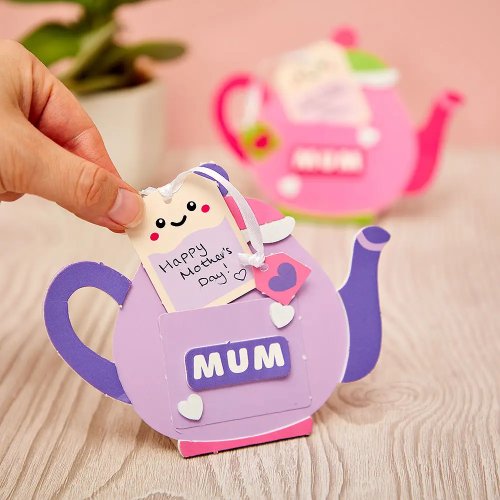 Mum Teapot Greeting Card Kits | Mothering Sunday Craft - Pack of  5