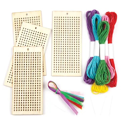 Wooden Bookmark Cross Stitch Kits (Pack of 4)