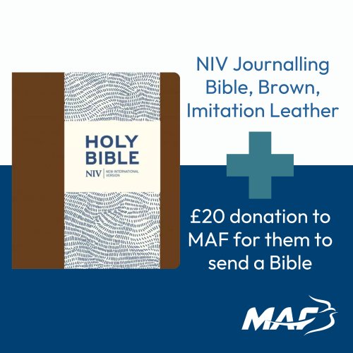 NIV Journalling Bible, Brown, Imitation Leather and MAF Bible Donation