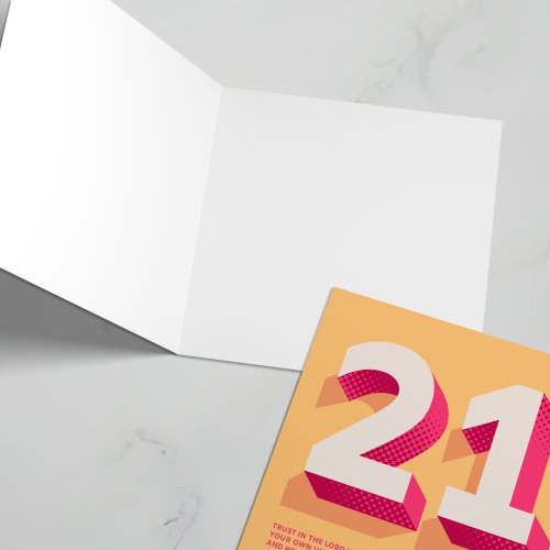 21st birthday card with bible verse on cover