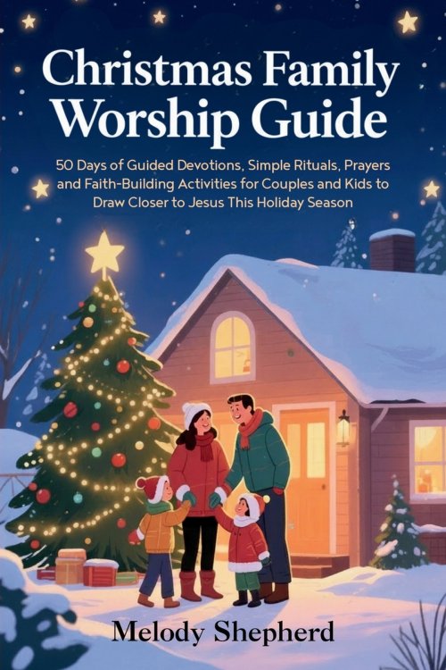 Christmas Family Worship Guide: 50 Days of Guided Devotions, Simple Rituals, Prayers and Faith Building Activities for Couples and Kids to Draw Closer