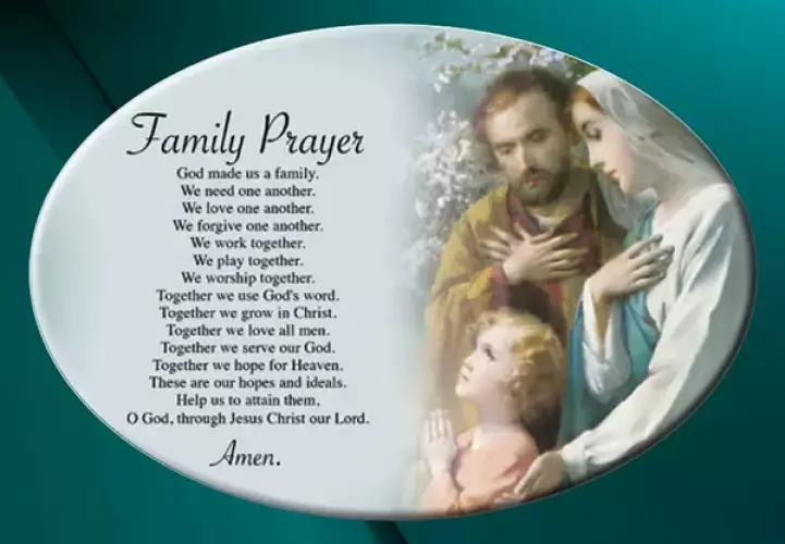 Ceramic Oval Plaque/Holy Family