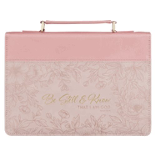 Bible Cover Fashion Two-tone Pink Be Still & Know Ps. 46:10