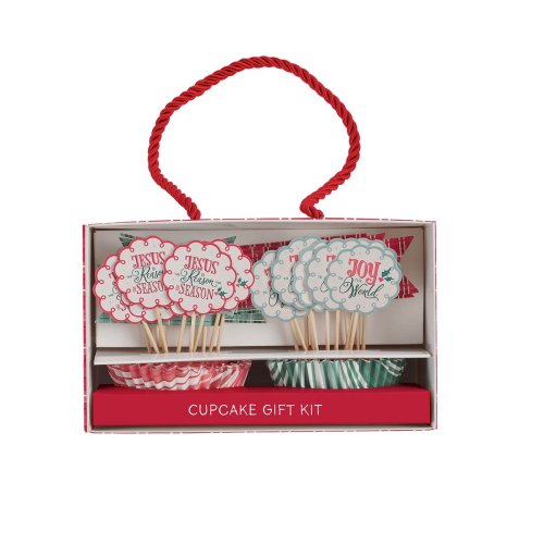 Cupcake Wrappers Paper 24pc Jesus is the Reason/Joy to the World