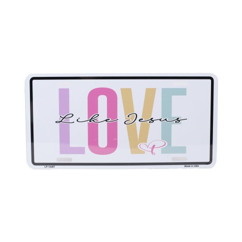 Love Like Jesus Number Plate Tag