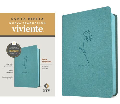 Biblia compacta NTV, con Filament (SentiPiel, Turquesa)