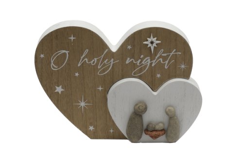O Holy Night Heart Plaque