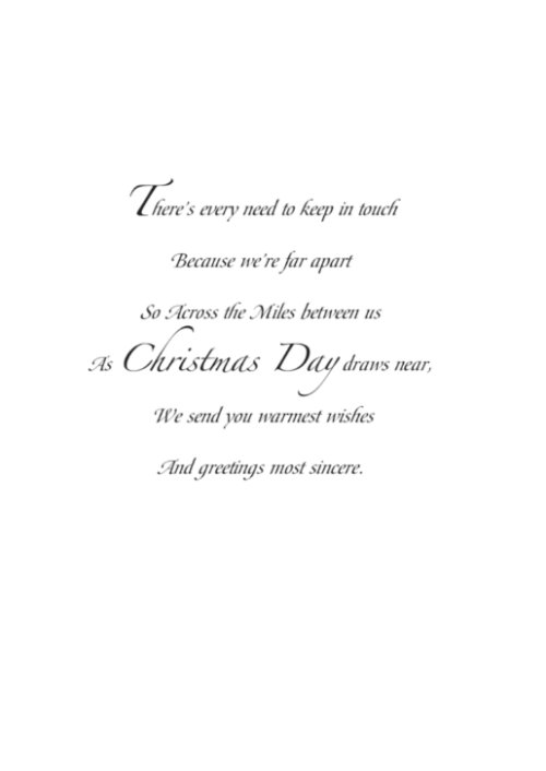 Christmas Overseas Card - 1 Design