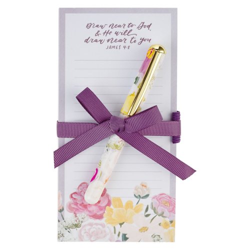 Magnetic Shopping List w/pen Draw Near to God James 4:8