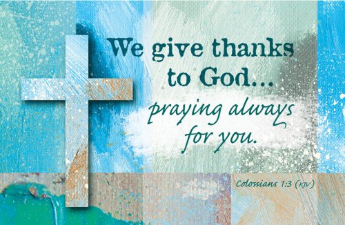 We Give Thanks to God Postcard (pack of 25)