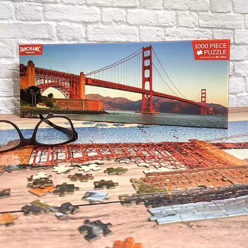 1000 Piece Jigsaw Puzzle Panoramic - Golden Gate Bridge