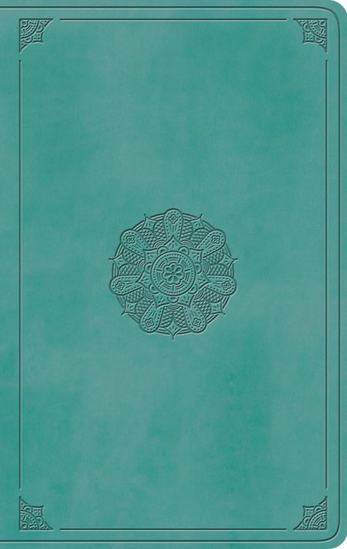 ESV Large Print Value Thinline Bible (TruTone, Turquoise, Emblem Design)