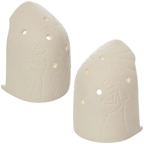 Nativity Scene Ceramic Tealight Holder (Pack of 2)
