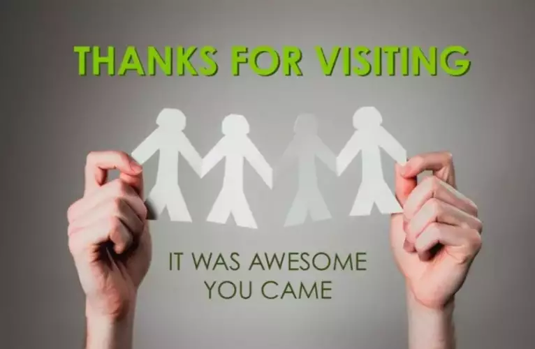 Postcard-Thanks For Visiting/It Was Awesome You Came (Pack Of 25)