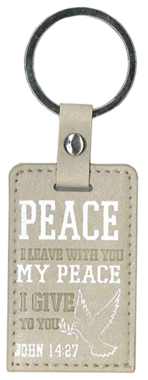 Lux Leather Keyring - Peace