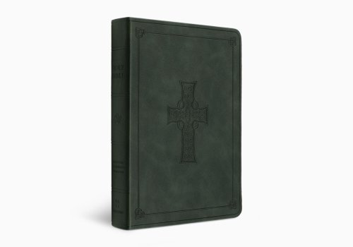 ESV Value Large Print Compact Bible (TruTone, Quiet Forest, Celtic Cross Design)