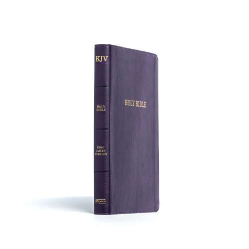 KJV Thinline Bible, Purple LeatherTouch