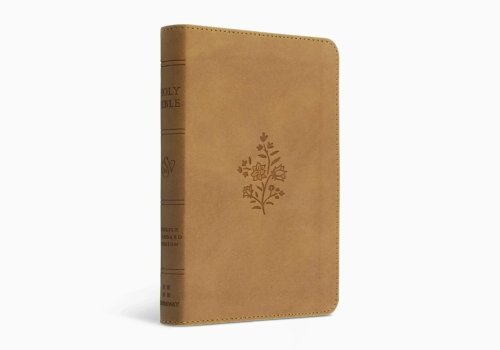 ESV Compact Bible (TruTone, Nubuck Caramel, Wildflower Design)