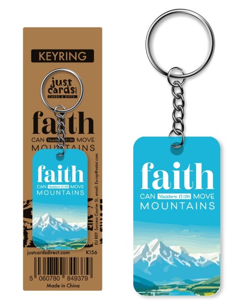 Faith can move mountains keyring - Matthew 17:20