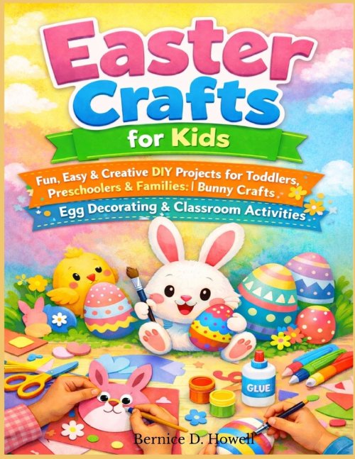 EASTER CRAFTS FOR KIDS: Fun, Easy & Creative DIY Projects for Toddlers, Preschoolers & Families Bunny Crafts, Egg Decorating & Classroom Activities
