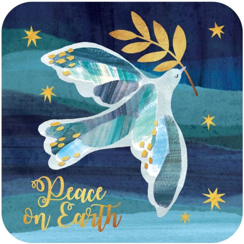 Dove Of Peace Christmas Coaster