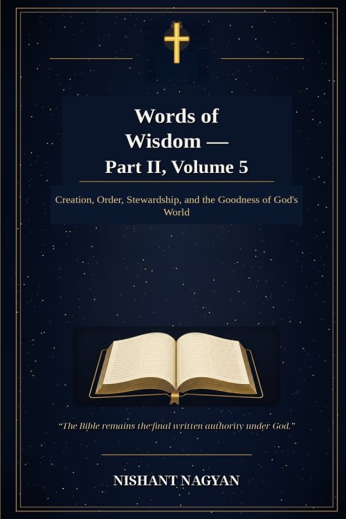 Words of Wisdom - Part II, Volume 5: Creation, Order, Stewardship, and the Goodness of God's World