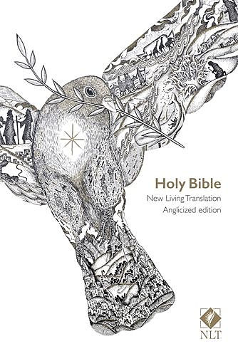 NLT  Anglicised, Bible, White, Paperback, Gold Embossed Cover, Lay-Flat Binding, Contemporary Language