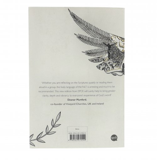 NLT  Anglicised, Bible, White, Paperback, Gold Embossed Cover, Lay-Flat Binding, Contemporary Language