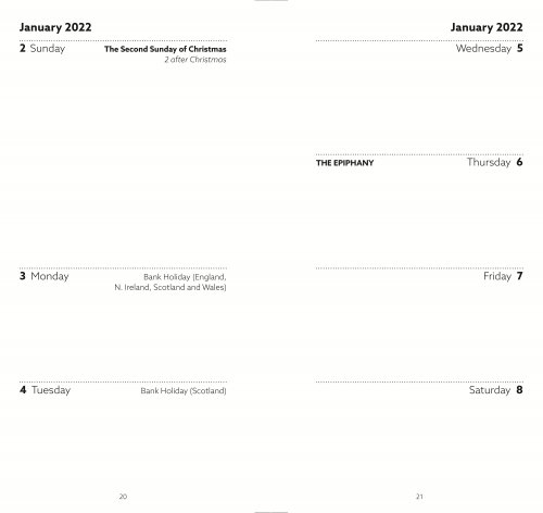 Church Pocket Book and Diary 2022 Black