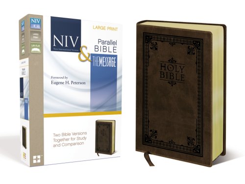 NIV & The Message Side By Side Large Print Brown Imitation Leather
