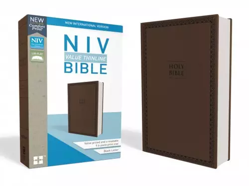 NIV, Value Thinline Bible, Imitation Leather, Brown