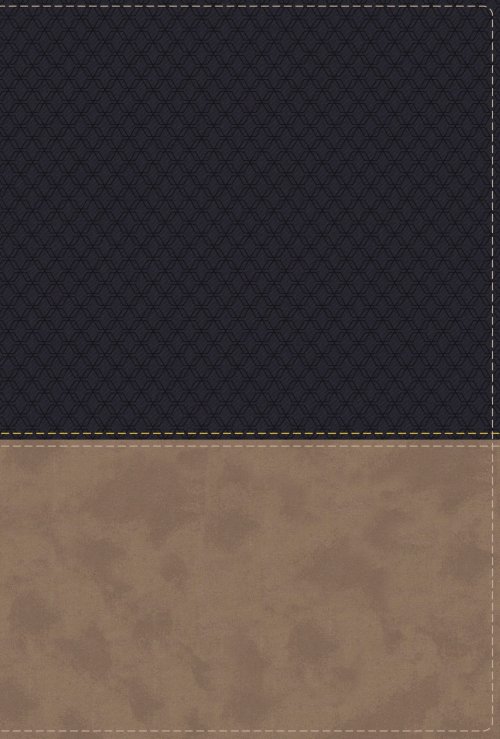 NIV Study Bible, Fully Revised Edition (Study Deeply. Believe Wholeheartedly.), Leathersoft, Navy/Tan, Red Letter, Thumb Indexed, Comfort Print